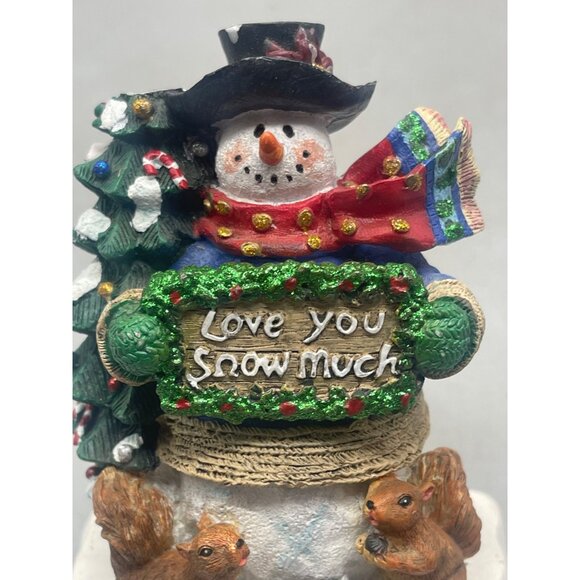 Christmas stocking hanger snowman tree love snow much squirrel scarf 5.5" READ - Picture 3 of 7